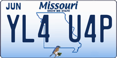 MO license plate YL4U4P