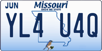 MO license plate YL4U4Q