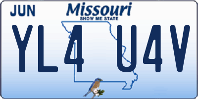 MO license plate YL4U4V