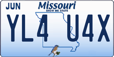 MO license plate YL4U4X