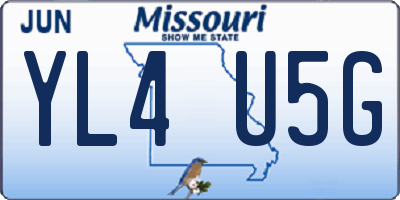 MO license plate YL4U5G