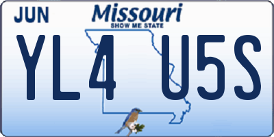 MO license plate YL4U5S