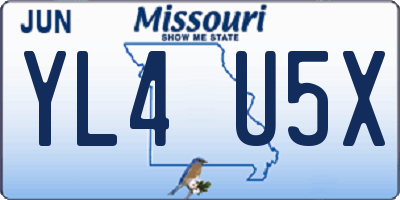 MO license plate YL4U5X