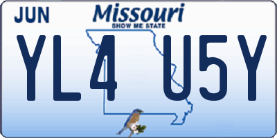 MO license plate YL4U5Y