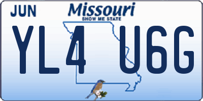 MO license plate YL4U6G