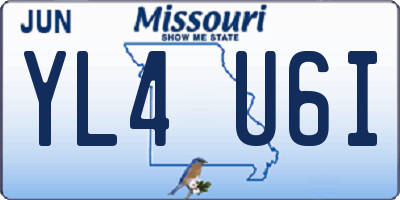 MO license plate YL4U6I
