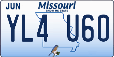 MO license plate YL4U6O