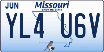 MO license plate YL4U6V