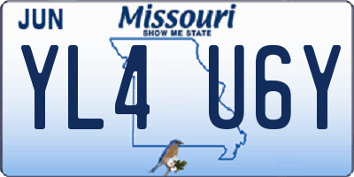 MO license plate YL4U6Y