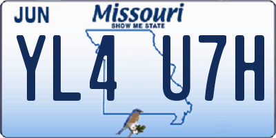 MO license plate YL4U7H