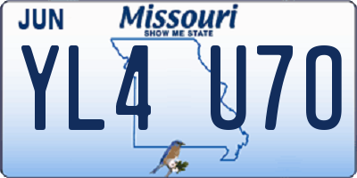 MO license plate YL4U7O