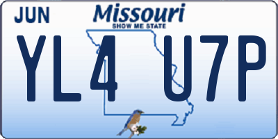 MO license plate YL4U7P