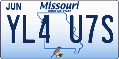 MO license plate YL4U7S