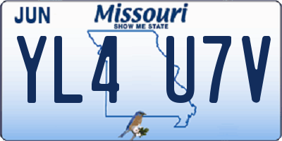 MO license plate YL4U7V