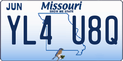 MO license plate YL4U8Q