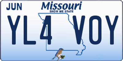 MO license plate YL4V0Y