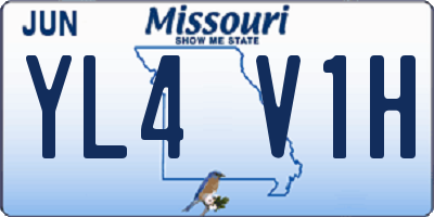 MO license plate YL4V1H