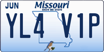 MO license plate YL4V1P