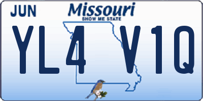MO license plate YL4V1Q