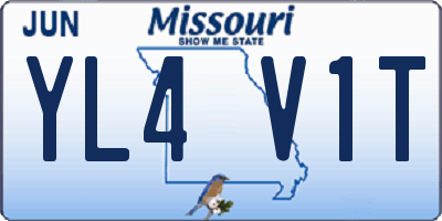 MO license plate YL4V1T