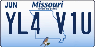 MO license plate YL4V1U