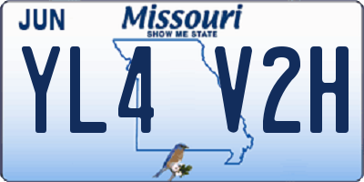 MO license plate YL4V2H