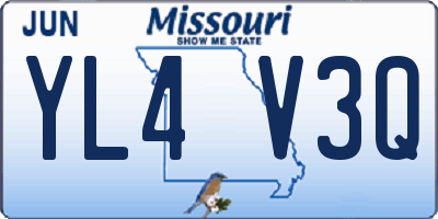 MO license plate YL4V3Q