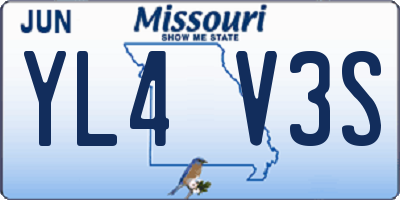 MO license plate YL4V3S