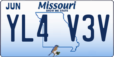 MO license plate YL4V3V