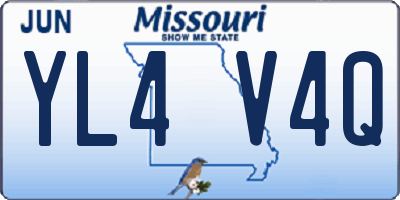 MO license plate YL4V4Q