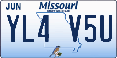MO license plate YL4V5U