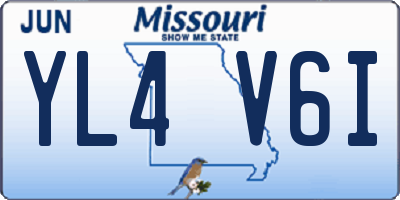 MO license plate YL4V6I