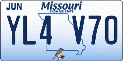 MO license plate YL4V7O