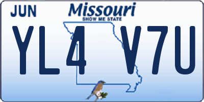 MO license plate YL4V7U