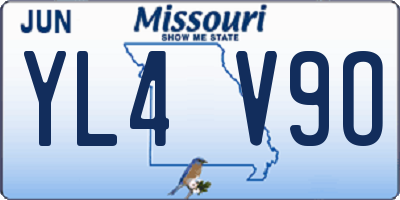 MO license plate YL4V9O