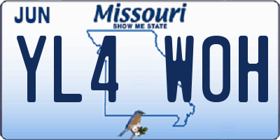MO license plate YL4W0H