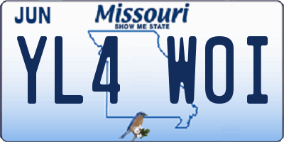 MO license plate YL4W0I