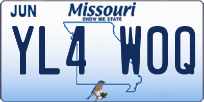 MO license plate YL4W0Q