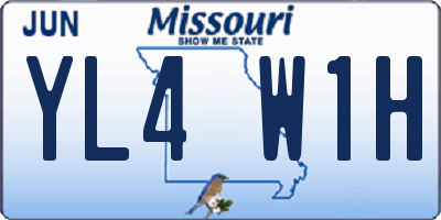 MO license plate YL4W1H
