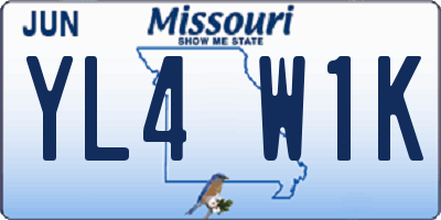 MO license plate YL4W1K