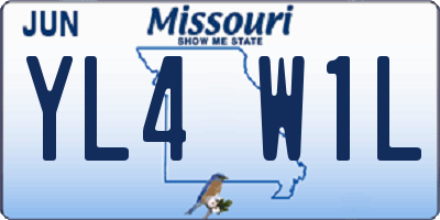 MO license plate YL4W1L