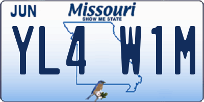 MO license plate YL4W1M
