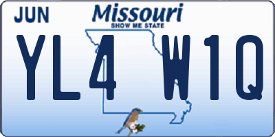 MO license plate YL4W1Q