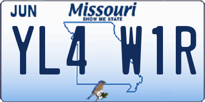 MO license plate YL4W1R