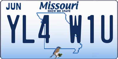 MO license plate YL4W1U