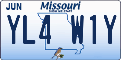 MO license plate YL4W1Y
