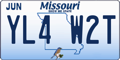 MO license plate YL4W2T