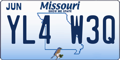 MO license plate YL4W3Q