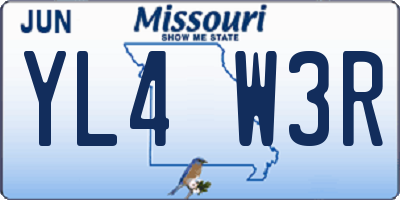 MO license plate YL4W3R