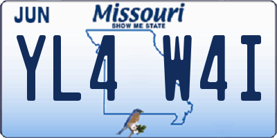 MO license plate YL4W4I